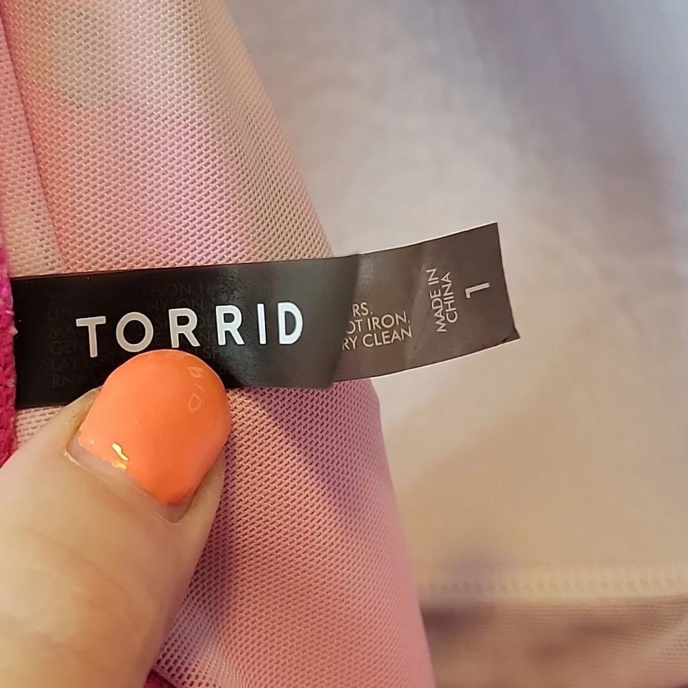Torrid Size 1 Swim Dress Floral Side Tie - Picture 2 of 7